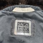 Dark Brown Black Sheared Mink Fur Coat