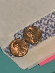 Two 1974 No Mint Mark Lincoln Pennies DDO