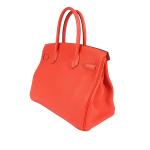 Authentic Hermès Red Togo Birkin Retourne 30 Handbag