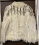 Blue & Shadow Fox Fur Jacket, Size M