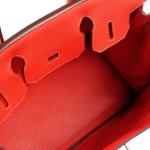 Authentic Hermès Red Togo Birkin Retourne 30 Handbag