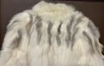 Blue & Shadow Fox Fur Jacket, Size M