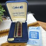 COLIBRI Vintage Pocket Lighter Gold Wood Tone