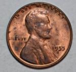 1955 S Doubled Die Lincoln Wheat Penny Red Brown