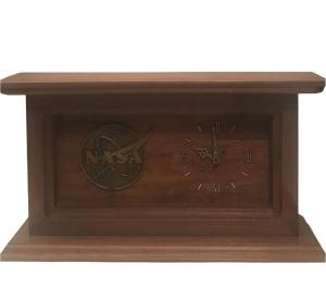 NASA Space Wooden Mantle Clock Collectible