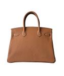 Hermes Birkin 30 Handbag Gold Silver Hardware