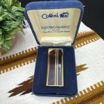 COLIBRI Vintage Pocket Lighter Gold Wood Tone