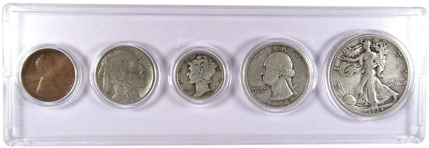 1934 Collectible Saga Year Set - 5 Coins