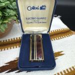 COLIBRI Vintage Pocket Lighter Gold Wood Tone