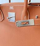 Hermes Birkin 30 Handbag Gold Silver Hardware