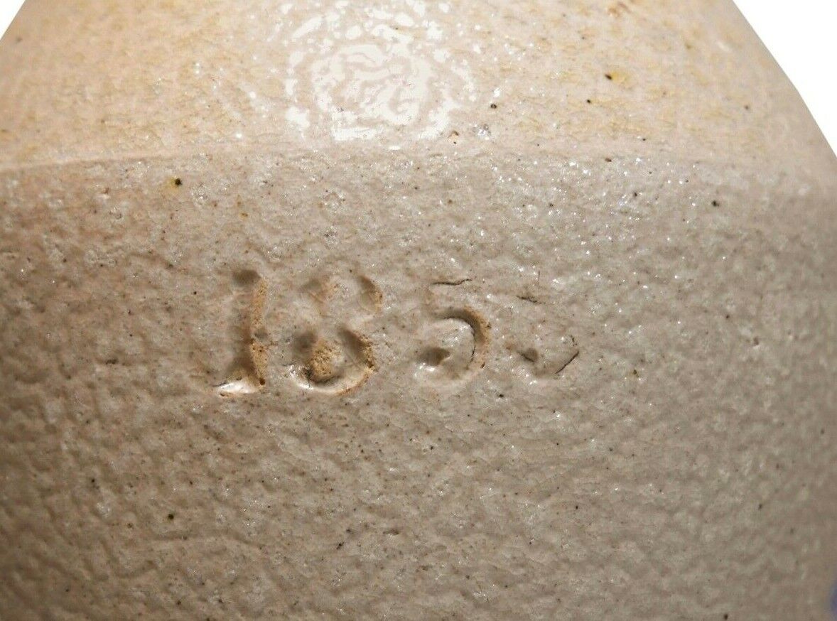 1853 Stoneware CER Bottle with Cobalt Blue Spout