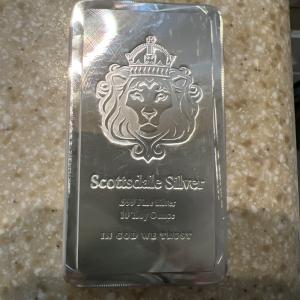 10 oz Scottsdale Stacker Silver Bar .999