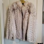 Vintage Real Silver Fox Fur Coat by Saga