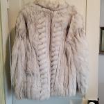 Vintage Real Silver Fox Fur Coat by Saga