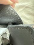 Grey Hermes Birkin Handbag with Gold Hardware 25