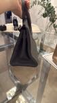 Grey Hermes Birkin Handbag with Gold Hardware 25