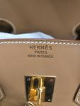 Hermes Birkin 35 Beige Leather Bag 1996