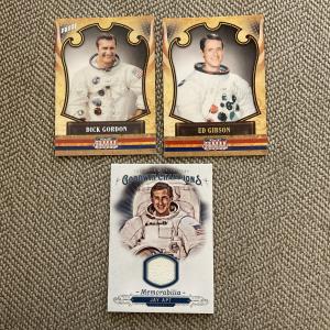 Set of 3 Astronaut Trading Cards with Memorabilia