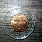 1974 Penny No Mint Mark Rim Error Capsule