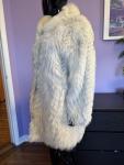 White Fox Fur Coat Jacket in Ivory