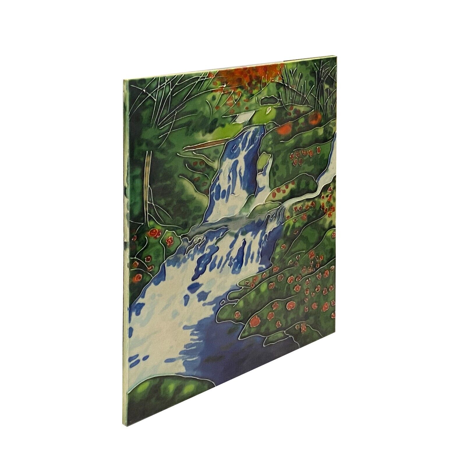 Porcelain Water Scenery Wall Hanging Art - Saga Collectibles