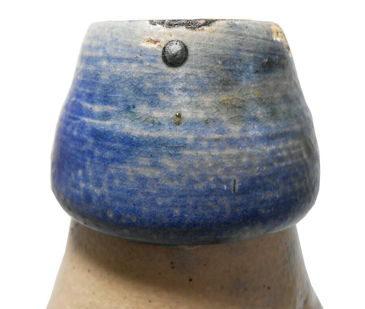 1853 Stoneware CER Bottle with Cobalt Blue Spout