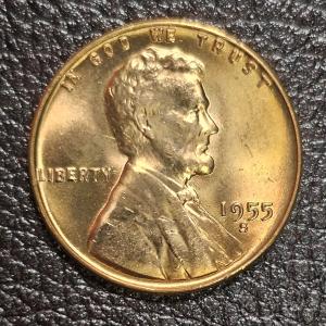1955-S Lincoln Wheat Cent Doubled Die Obverse