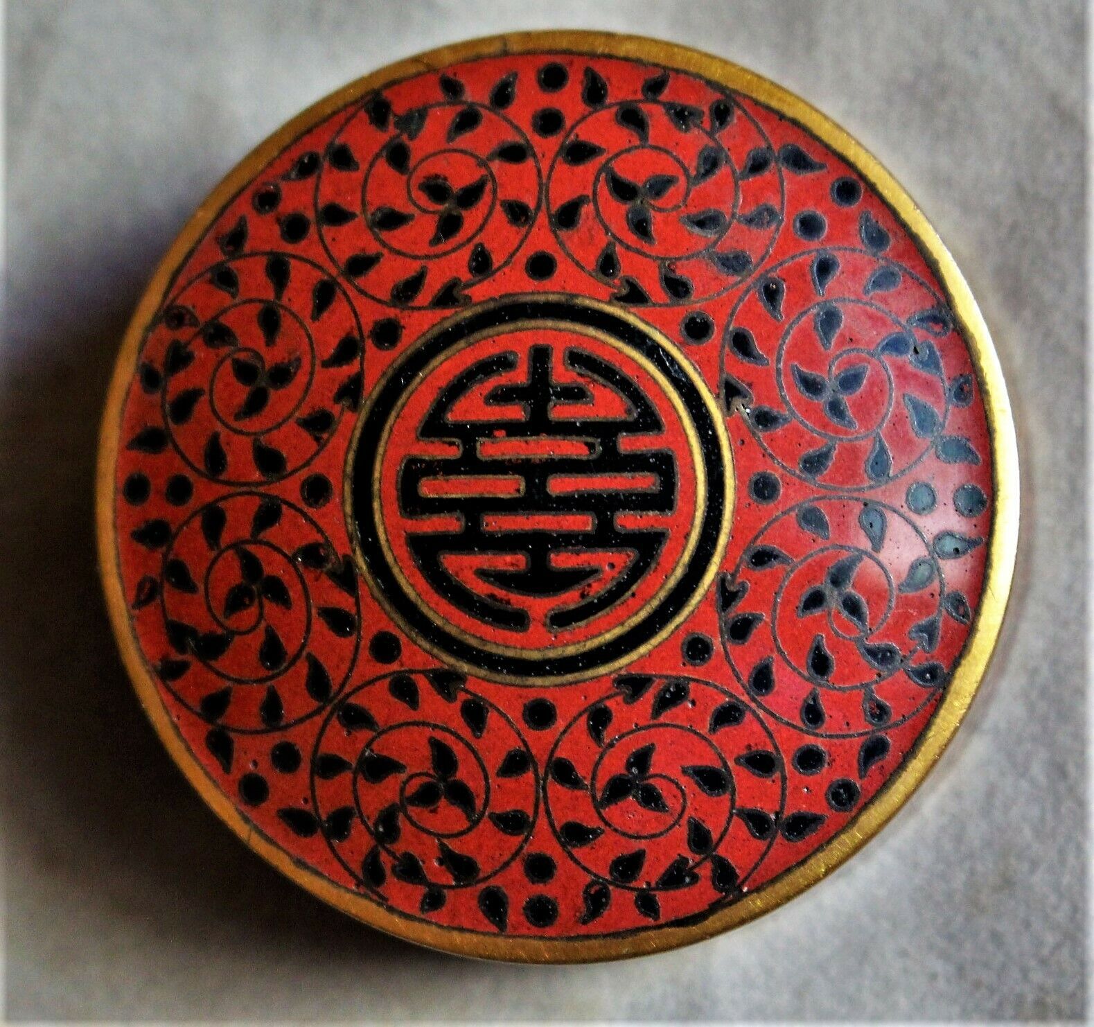 Qing Dynasty Cloisonne Pill Box - Gen. Joseph Stillwell