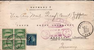 Calvert Texas Cancel Graf Zeppelin Cover 1928