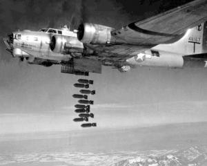 Boeing B-17 Flying Fortress WWII Bombing Photo