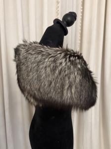 Silver Fox Fur Shawl Wrap for Stylish Warmth