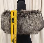 Silver Fox Fur Shawl Wrap for Stylish Warmth