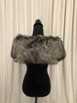 Silver Fox Fur Shawl Wrap for Stylish Warmth