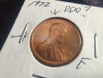 1972 Lincoln Memorial Cent Red Double Die Coin