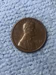 1974 Copper Penny Off Center Strike Error Coin