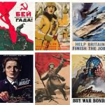 30 Mixed Retro WW2 Military Wall Art Stickers