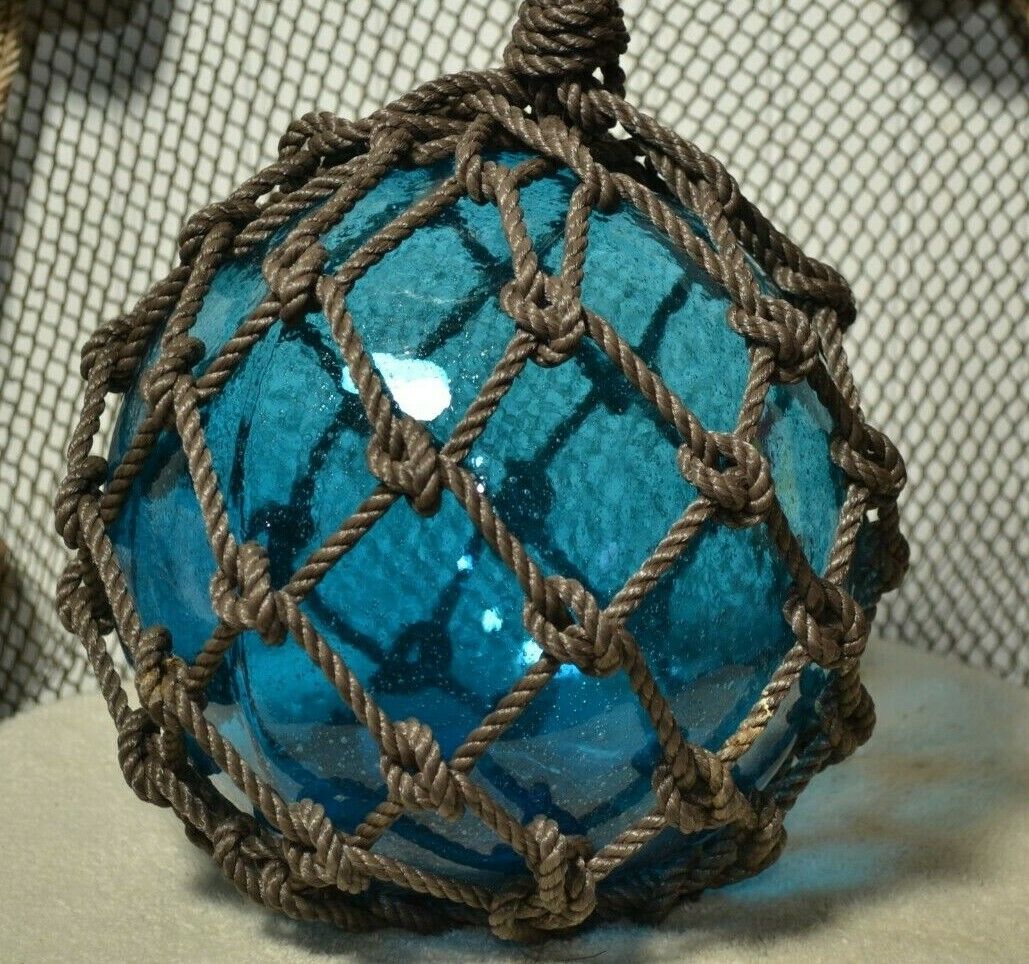 Aqua Vintage Glass Fishing Float in Saga Collectibles