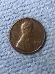 1974 Copper Penny Off Center Strike Error Coin