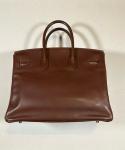 Brown Hermes Birkin 35 Bag with Gold Hardware