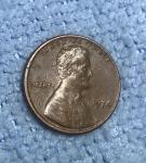 1974 Copper Penny Off Center Strike Error Coin