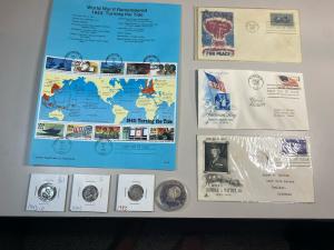 World War II Memorabilia Set with Silver Coins
