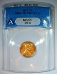 1972 Lincoln Cent DDO FS-108 ANACS MS65 Red