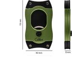 Colibri S-Cut Cigar Cutter - Green Stainless Steel