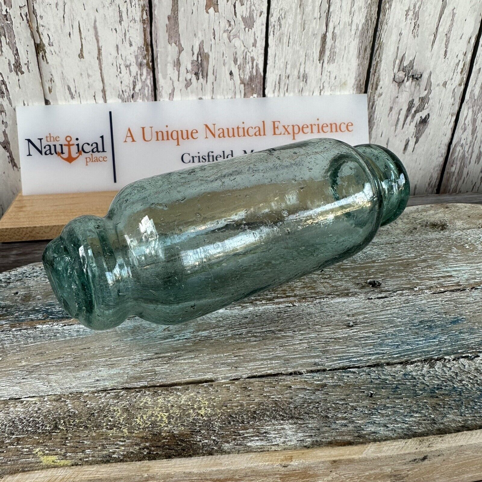 Vintage Japanese Glass Float - Authentic Aqua Fish Net