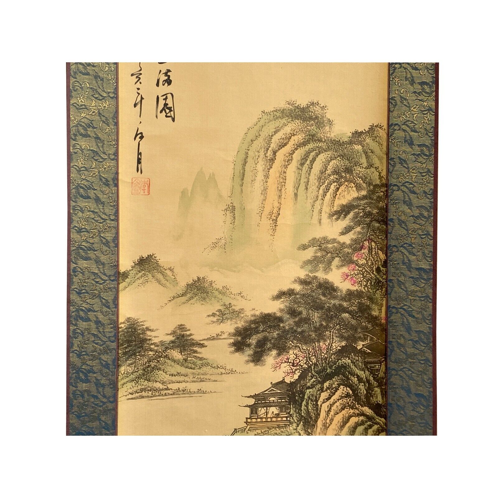 Exquisite Chinese Writing Scroll: Water Mountain Scenery