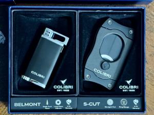 Colibri Belmont Jet Lighter & Cigar Cutter Set