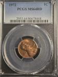 1972 Double Die Lincoln Penny PCGS MS64RD