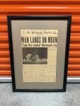 Apollo 11 Moon Landing Framed Newspaper Headline