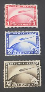 1928 Germany Zeppelin Set #C35-37 Mint Hinged