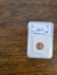 1955/5 Lincoln Cent Double Die - MS Red